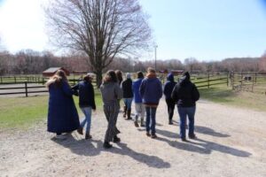 Students explore the grounds of High Hopes Therapeutic Riding.